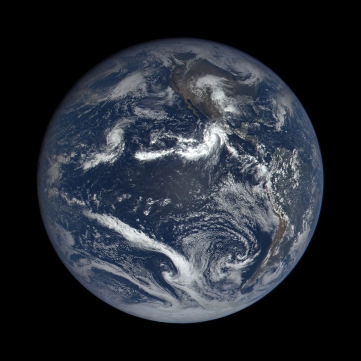 This image was captured nearly 1 million miles from Earth at 4:00 p.m. EDT (19:00:18 GMT), on Oct. 22, 2015.